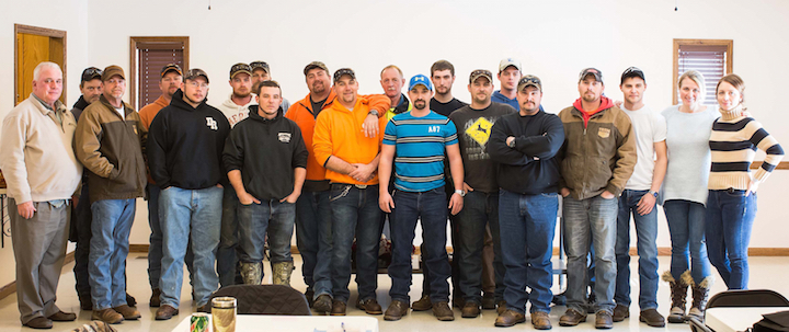 Tram Team gathers for 2015 railroad contractor safety training.